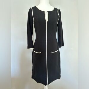 EUC Anne Taylor black and white dress